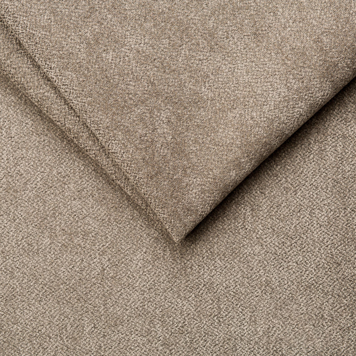 ECKSOFA Graubraun Chenille  - Graubraun/Silberfarben, KONVENTIONELL, Holz/Textil (187/293cm) - Carryhome