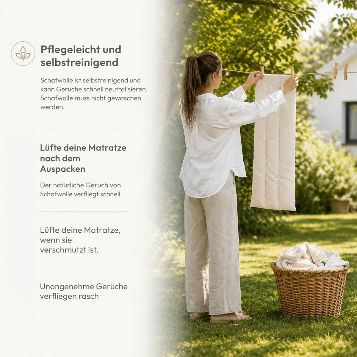 FEDERWIEGEN-MATRATZE   - Beige, Basics, Textil (27/1,5/69cm)