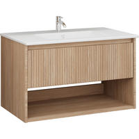 SKRINKA S UMÝVADLOM, farba duba, farba duba, 80 cm - farba duba, Modern, kompozitné drevo/keramika (80cm) - Stylife