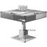 COUCHTISCH Altholz, Eiche massiv quadratisch Eichefarben - Eichefarben, Design, Glas/Holz (90/90/38,5-74,5cm) - Voglauer