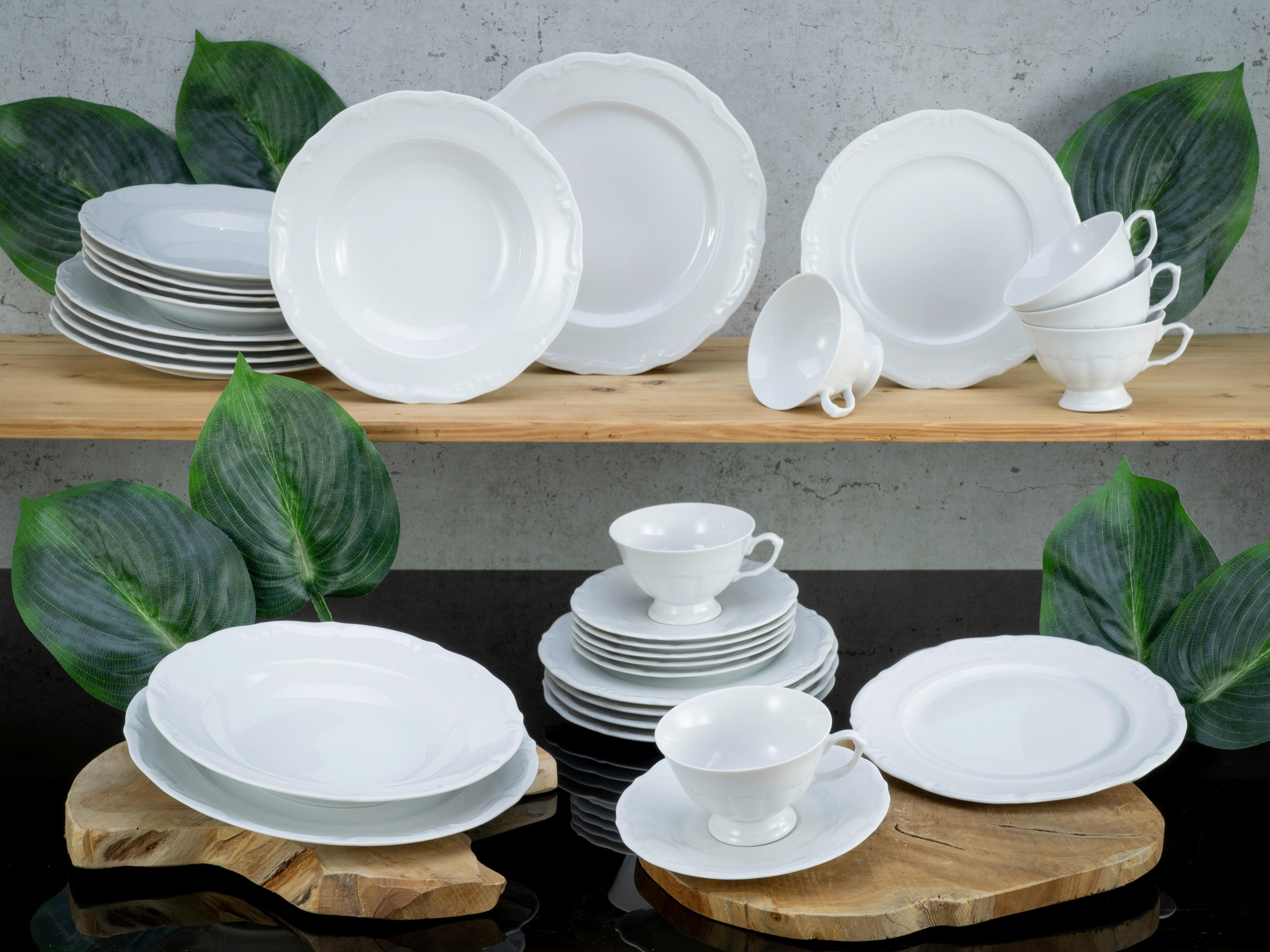 KOMBISERVICE Weiß MARIA THERESIA 30-teilig 6 Personen  - Weiß, Basics, Keramik - Creatable