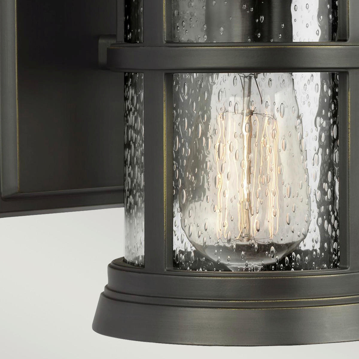 AUSSENWANDLEUCHTE - Bronzefarben, Konventionell, Glas (15.9/22.9/19.3cm) - Elstead Lighting