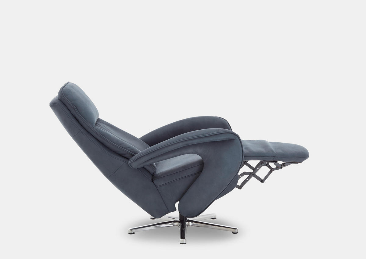 RELAXSESSEL Mikrofaser Kopfteilverstellung    - Bordeaux, Design, Textil/Metall (77/110/87cm) - Valdera