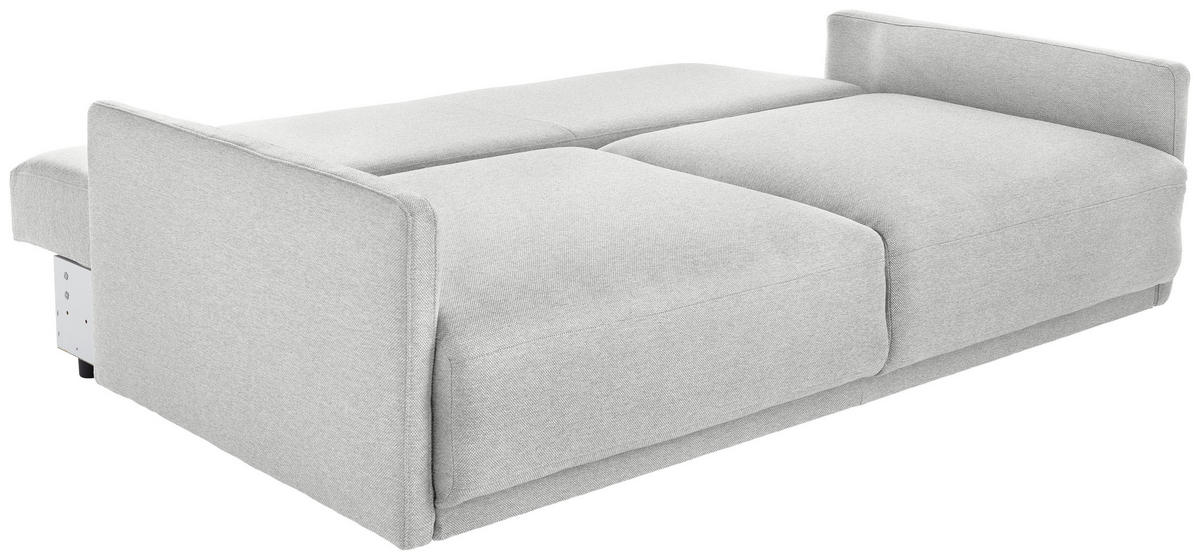 SCHLAFSOFA in Webstoff Greige  - Greige/Schwarz, Design, Kunststoff/Textil (217/95/110cm) - Livetastic