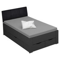 STAURAUMBETT 120/200 cm  in Grau  - Schwarz/Grau, Design, Holzwerkstoff (120/200cm) - Xora