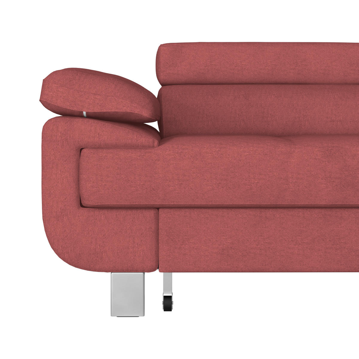 HÖRNSOFFA i dräll röd  - röd, Modern, metall/textil (270/230cm) - MID.YOU