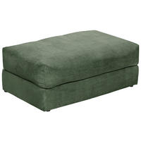 HOCKER KAMIL Cord Grün  - Schwarz/Grün, MODERN, Textil (115/45/50cm) - P & B