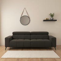 2-SITZER-SOFA TRENTO Mikrofaser  - Dunkelgrau/Schwarz, MODERN, Textil/Metall (208/79/104cm) - MID.YOU