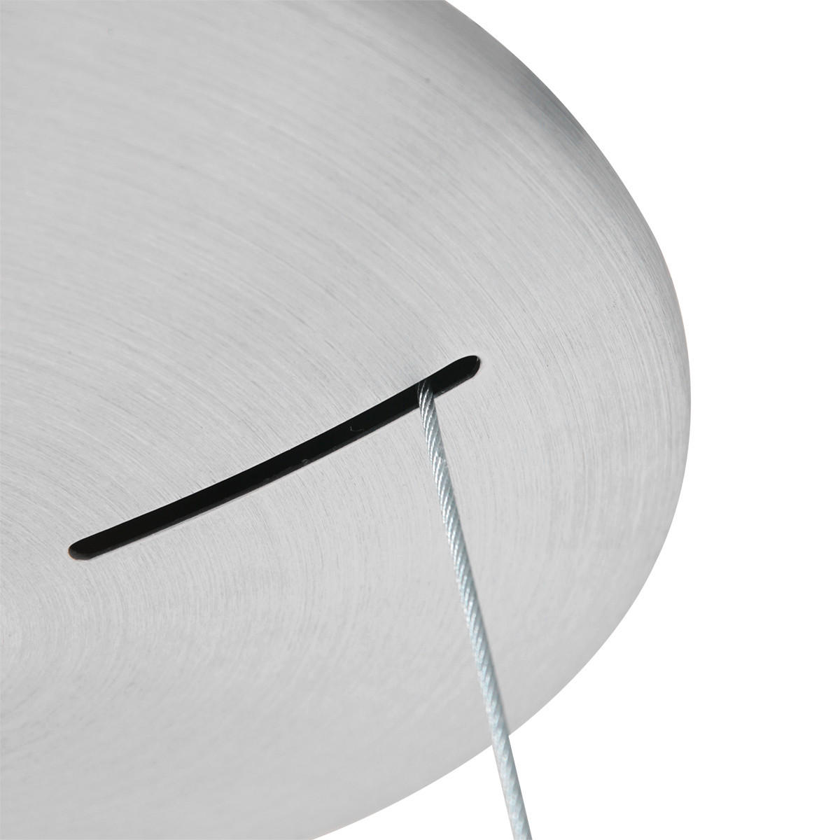 PENDELLEUCHTE 48/165 cm  - Edelstahlfarben, Design, Kunststoff/Metall (48/165cm)