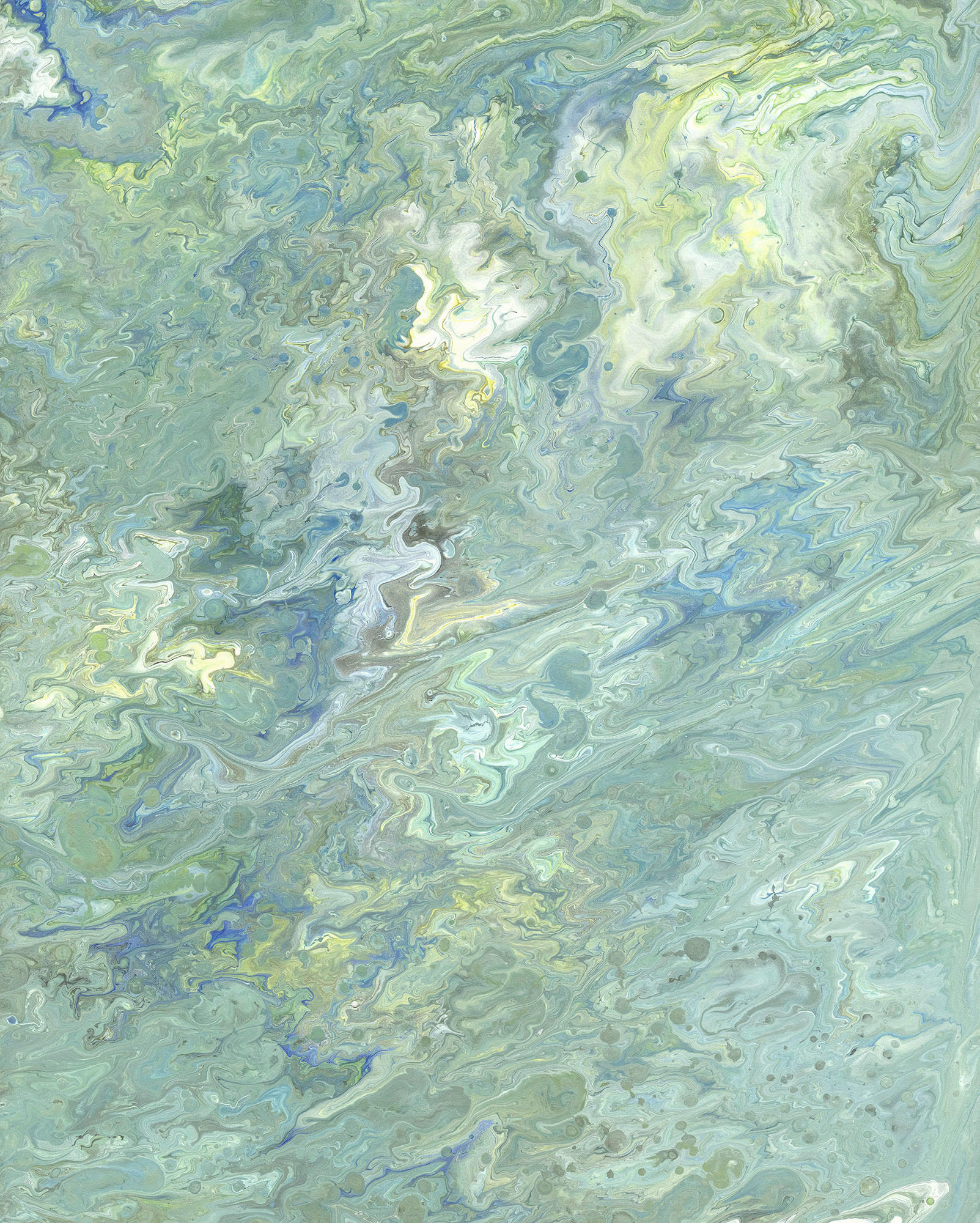 Xora Vliestapete Blau, Gelb, Grün 200x250 cm