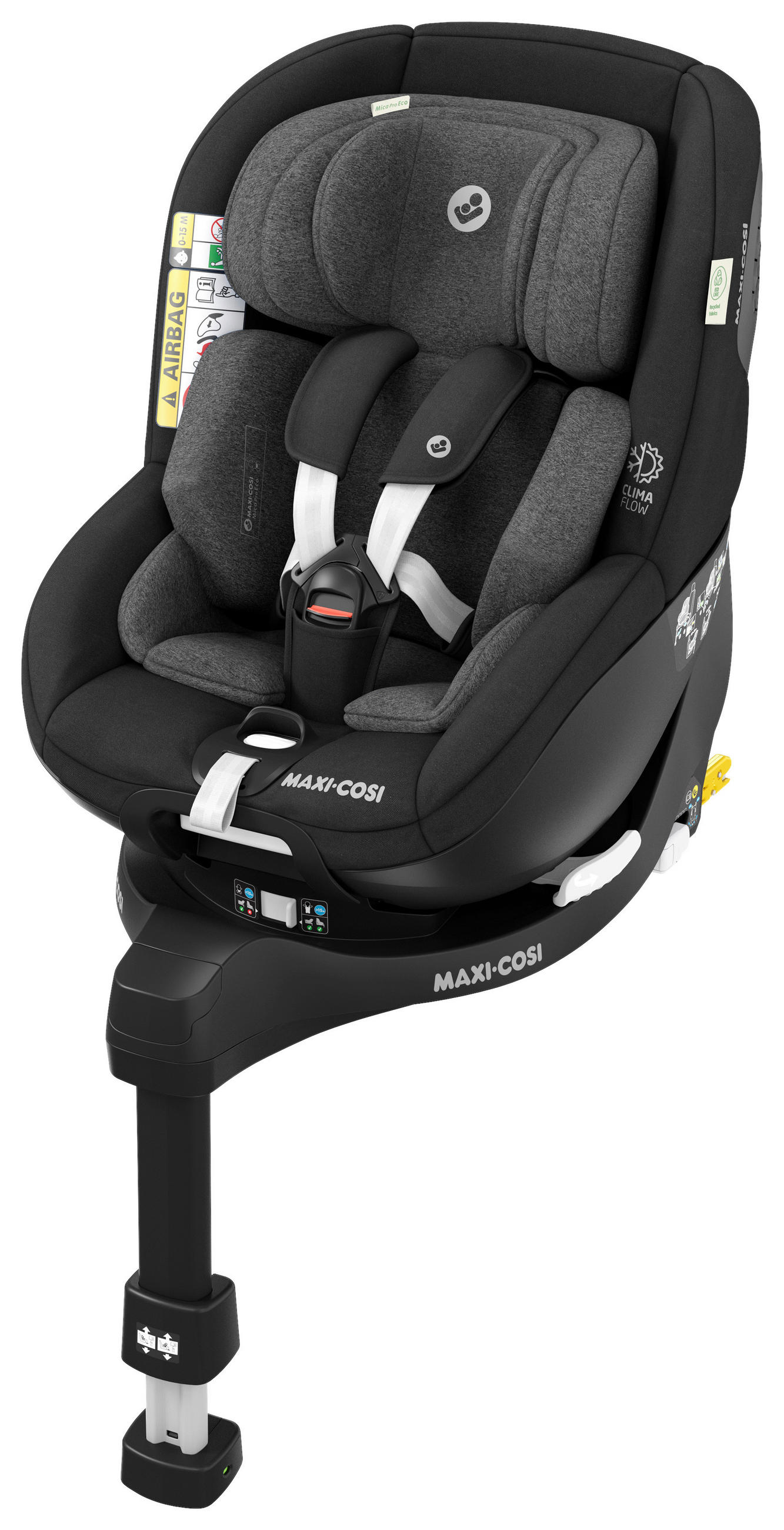 REBOARDER-KINDERSITZ Mica Pro Eco  - Schwarz, Basics, Kunststoff/Textil (44,2/64,8/68,3cm) - Maxi-Cosi