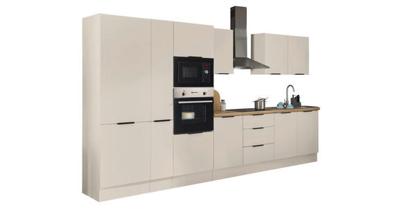 KÜCHENBLOCK in Kaschmir - Kaschmir/Schwarz, Basics, Holzwerkstoff/Metall (360/211/60cm) - Xora