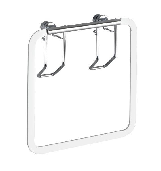 DRŽÁK NA RUČNÍKY - barvy nerez oceli, Basics, kov (17/17/4cm)