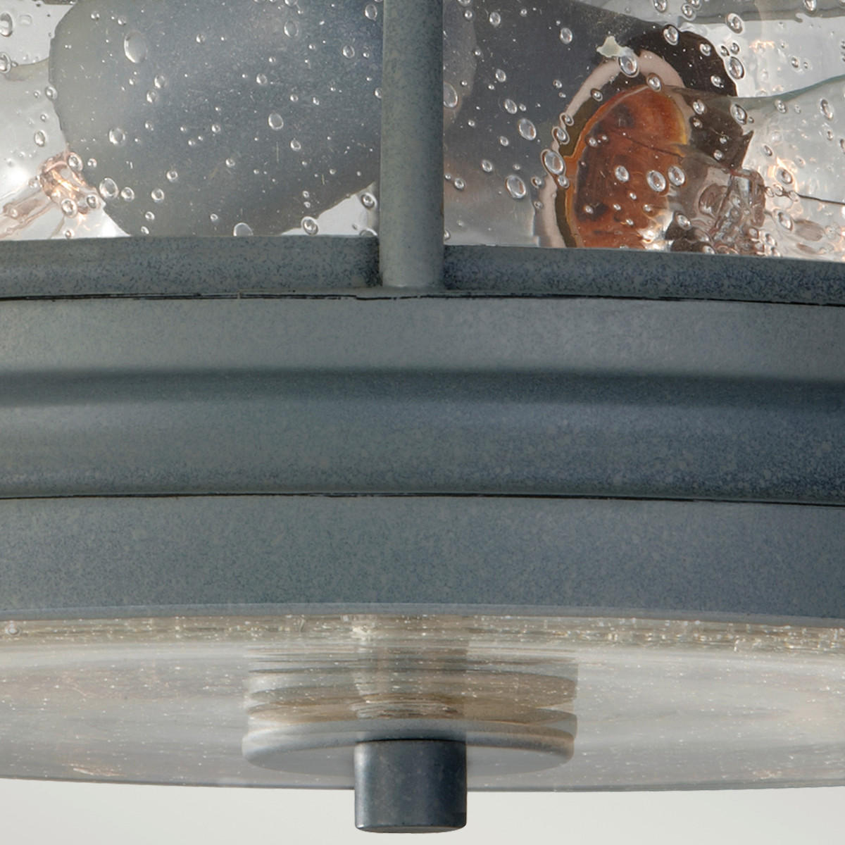 AUßENDECKENLEUCHTE 27.9/14.9 cm   - Dunkelgrau, Basics, Glas/Metall (27.9/14.9cm) - Elstead Lighting