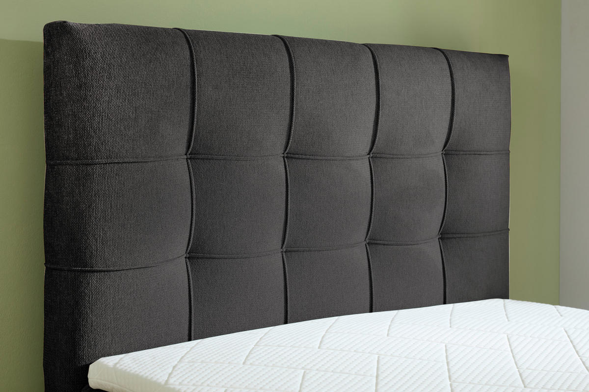 BOXBETT 120/200 cm  in Dunkelgrau  - Dunkelgrau/Schwarz, KONVENTIONELL, Kunststoff/Textil (120/200cm) - Boxxx