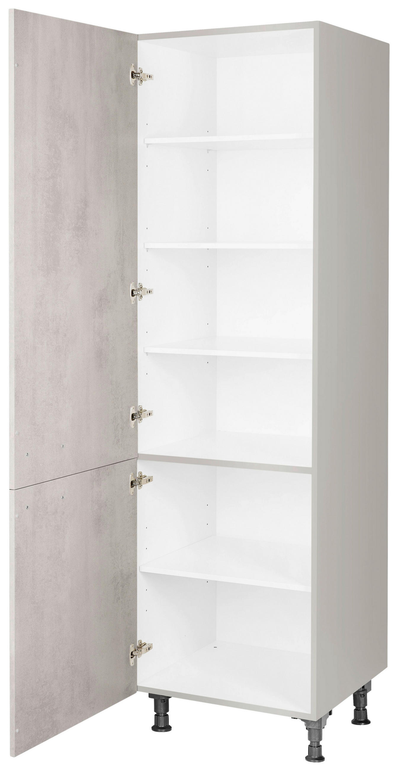 GESCHIRRSCHRANK 60/216,6/58 cm  in Hellgrau  - Edelstahlfarben/Hellgrau, MODERN, Holzwerkstoff/Metall (60/216,6/58cm) - Nobilia