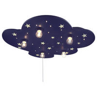 KINDERDECKENLEUCHTE Wolke 57/7/74 cm   - Blau, Design, Holz/Kunststoff (57/7/74cm)