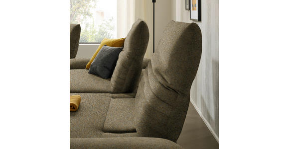ECKSOFA  in Bouclé Khaki  280/170-195 cm  - Khaki/Schwarz, Design, Textil/Metall (280/170-195cm) - Dieter Knoll