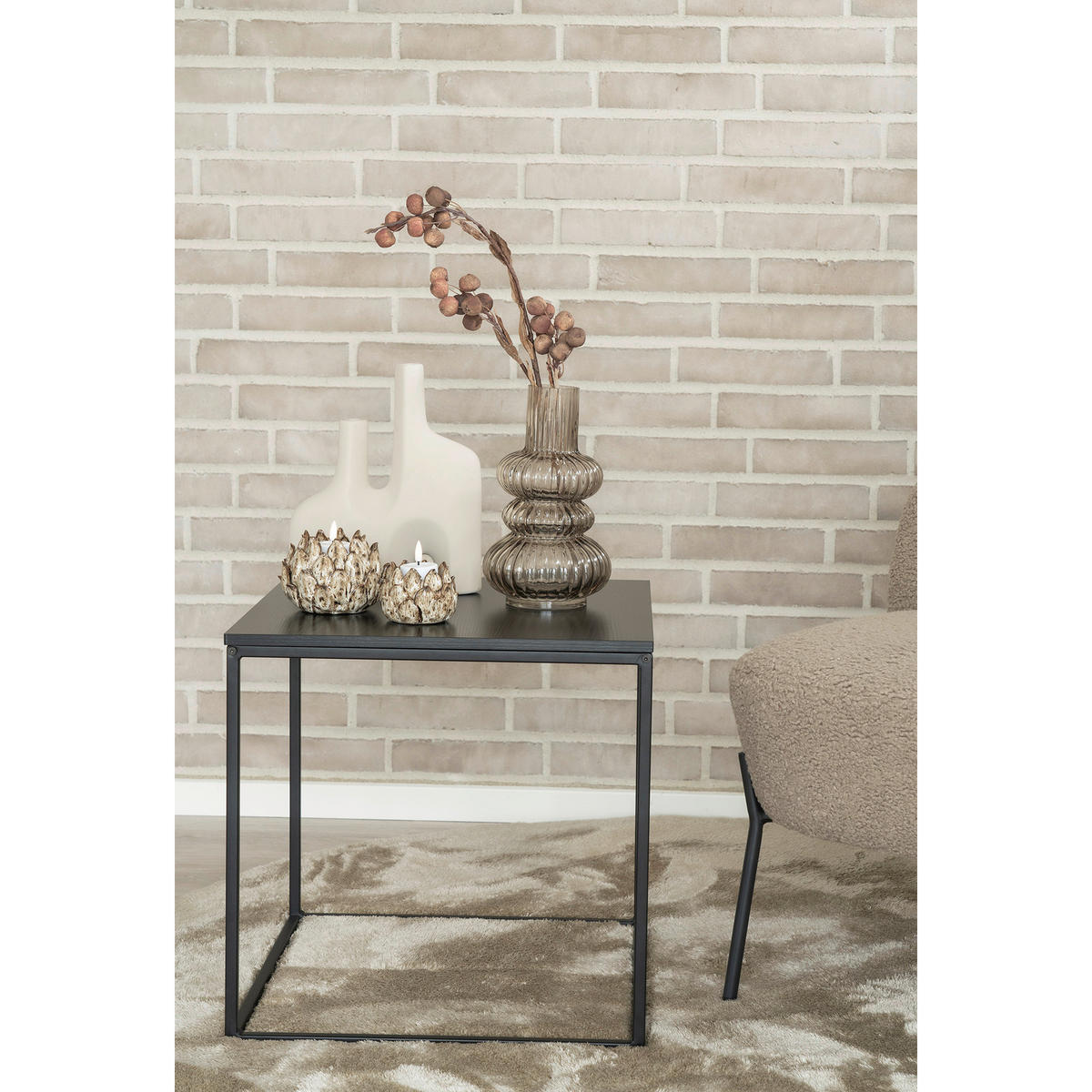 VASE  - Sandfarben, Basics, Keramik (23,5/27/8cm)
