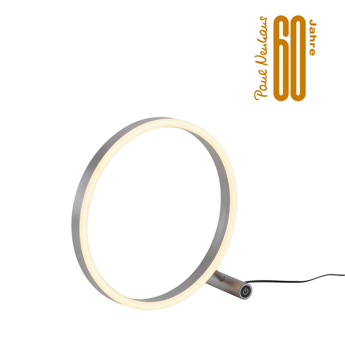 STOLNÁ LED LAMPA, dotykový stmievač, 28,5/10/28 cm - hliníková, Design, kov/plast (28,5/10/28cm)