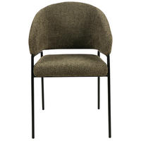 NASLANJAČ, les, kovina, tekstil zelena  - črna/zelena, Design, kovina/tekstil (58.0/84,5/55.5cm) - Hom`in