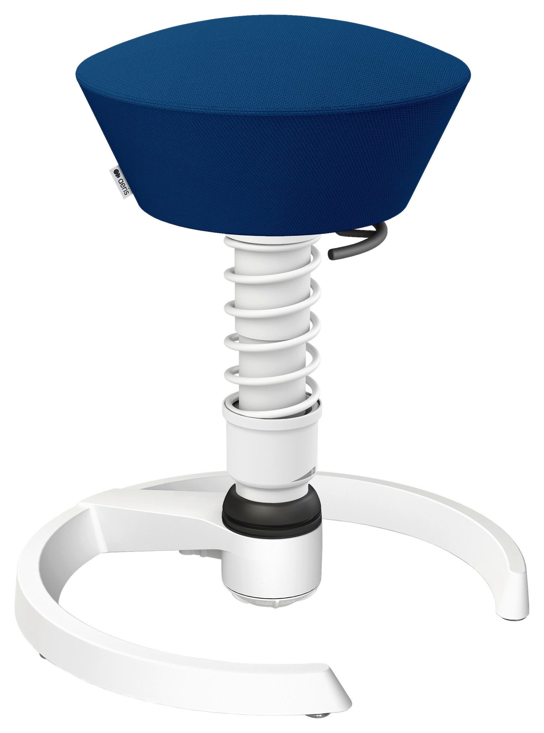 BÜROHOCKER Wollmischung Blau, Weiß  - Blau/Weiß, Basics, Textil/Metall (55/45,66/55cm) - Aeris