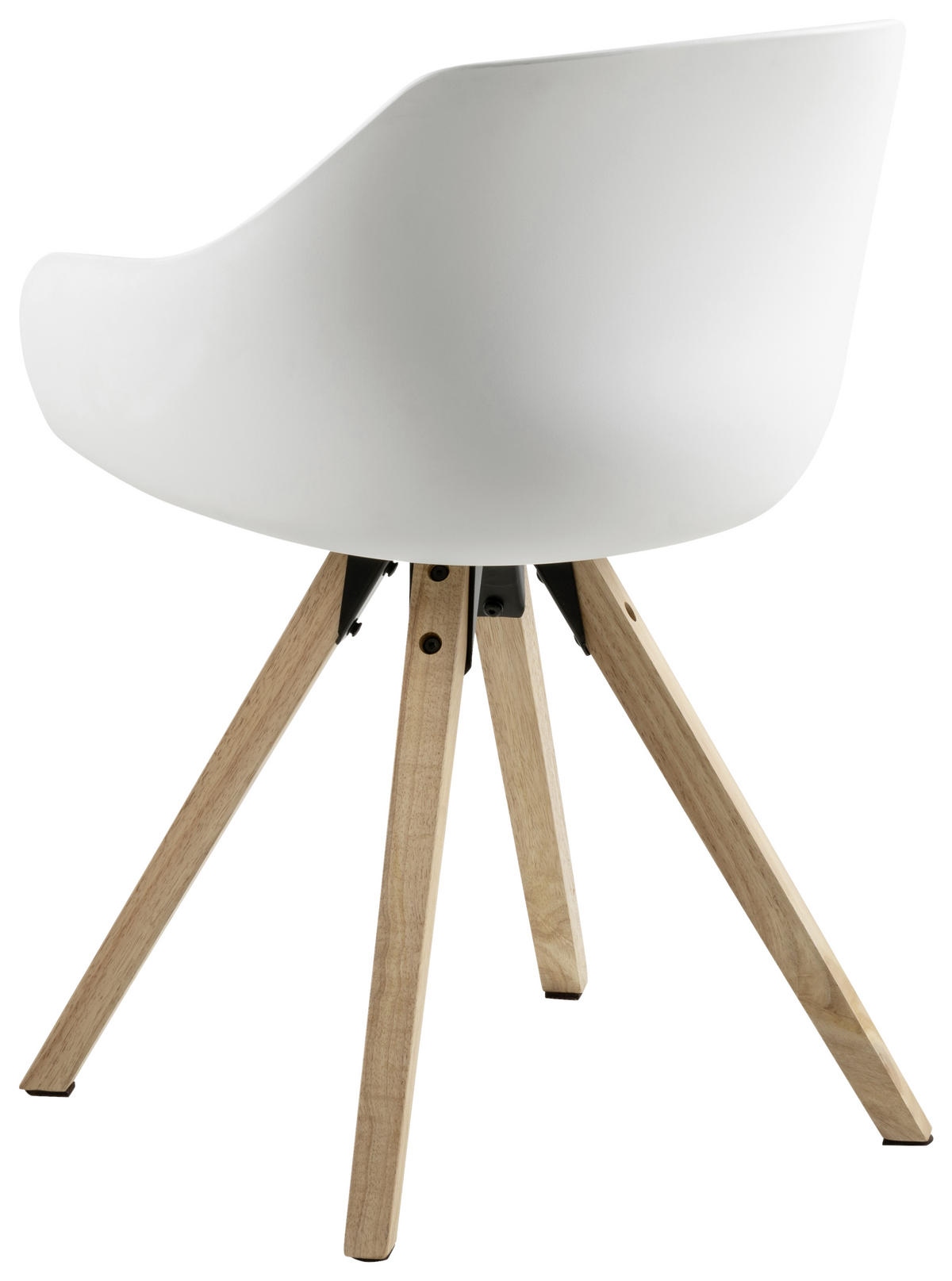 STOLICA S NASLONOM ZA RUKE  bijela, boje hrasta, svijetlo siva  drvo, plastika, tekstil      - bijela/siva, Konvencionalno, drvo/tekstil (56,5/80,5/53cm) - Carryhome
