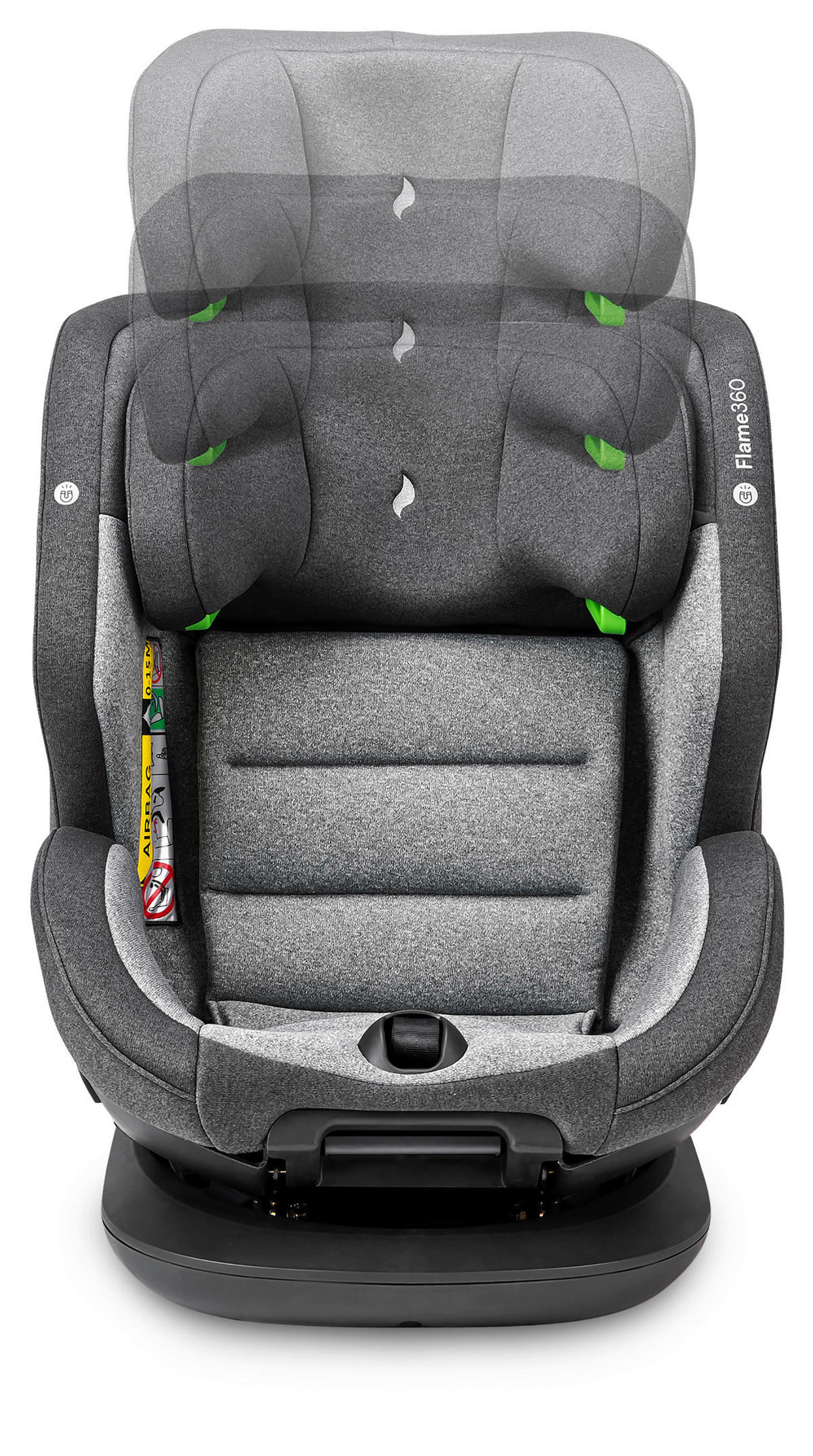 REBOARDER-KINDERSITZ FLAME360 ISOFIX  - Dunkelgrau/Hellgrau, Basics, Kunststoff/Textil (44/58/48cm) - Osann