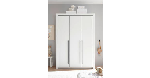 BABYKLEIDERSCHRANK Pulni  - Graphitfarben/Weiß, Basics, Holzwerkstoff/Kunststoff (137/195,5/56cm) - My Baby Lou