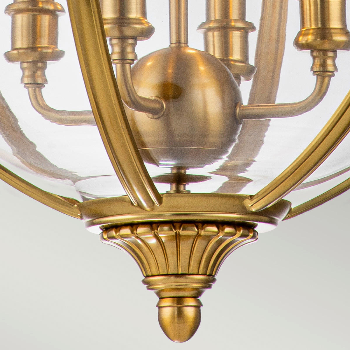 KRONLEUCHTER 49.8/83.2 cm    - Messingfarben, Konventionell, Glas/Metall (49.8/83.2cm) - Elstead Lighting