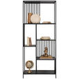 REGAL 80/190/30 cm Schwarz - Schwarz, Design, Metall (80/190/30cm) - Ambia Home