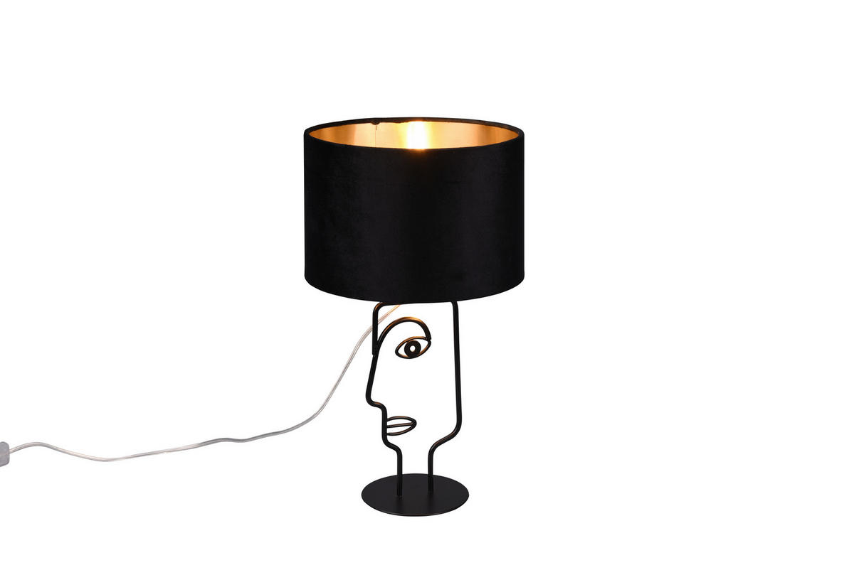 NAMIZNA SVETILKA  Sultan      24/42 cm       - zlate barve/črna, Konvencionalno, kovina/tekstil (24/42cm)