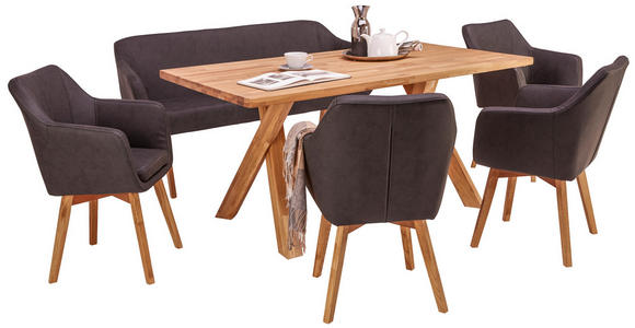 ESSTISCH in Holz 160/90/76 cm  - Eichefarben, Natur, Holz (160/90/76cm) - Hom`in