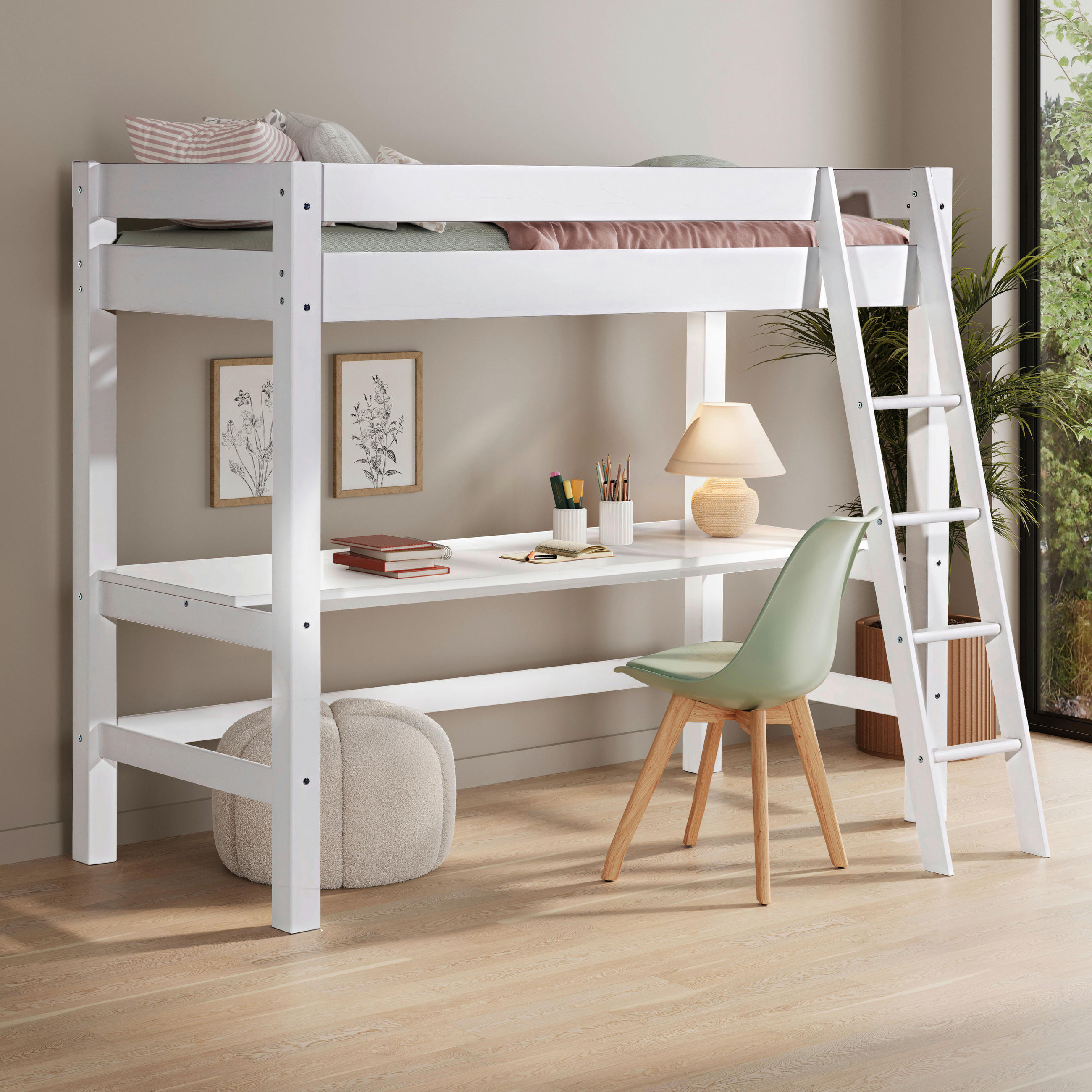 Pat Înalt 90/200 cm in alb