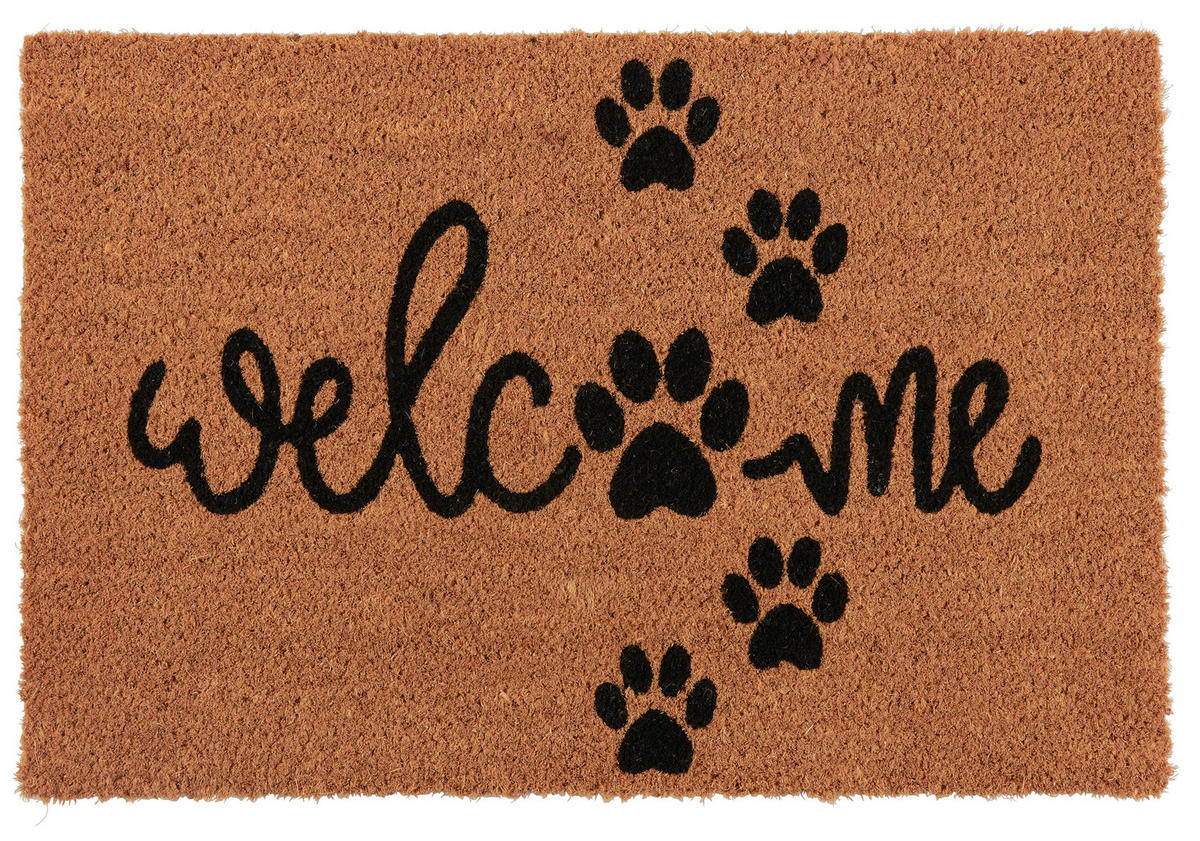 FUßMATTE  - Schwarz/Naturfarben, Basics, Naturmaterialien/Kunststoff (60/40/1,5cm)