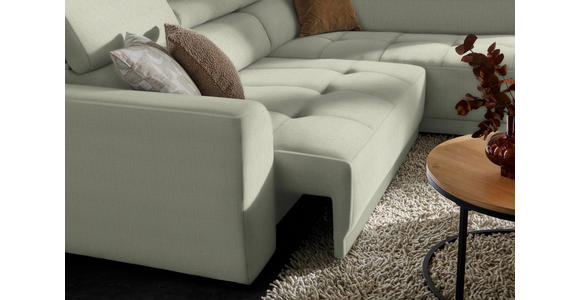 ECKSOFA in Chenille Creme 284/205 cm - Creme/Schwarz, Design, Kunststoff/Textil (284/205cm) - Xora