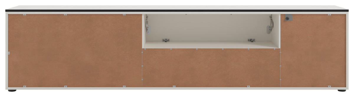 LOWBOARD  in 225/55/40 cm  - Schwarz/Weiß, MODERN, Holzwerkstoff/Kunststoff (225/55/40cm)