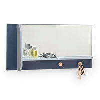 Oglindă 80/39/12 cm    - albastru deschis, Basics, sticlă/material pe bază de lemn (80/39/12cm) - Cilek