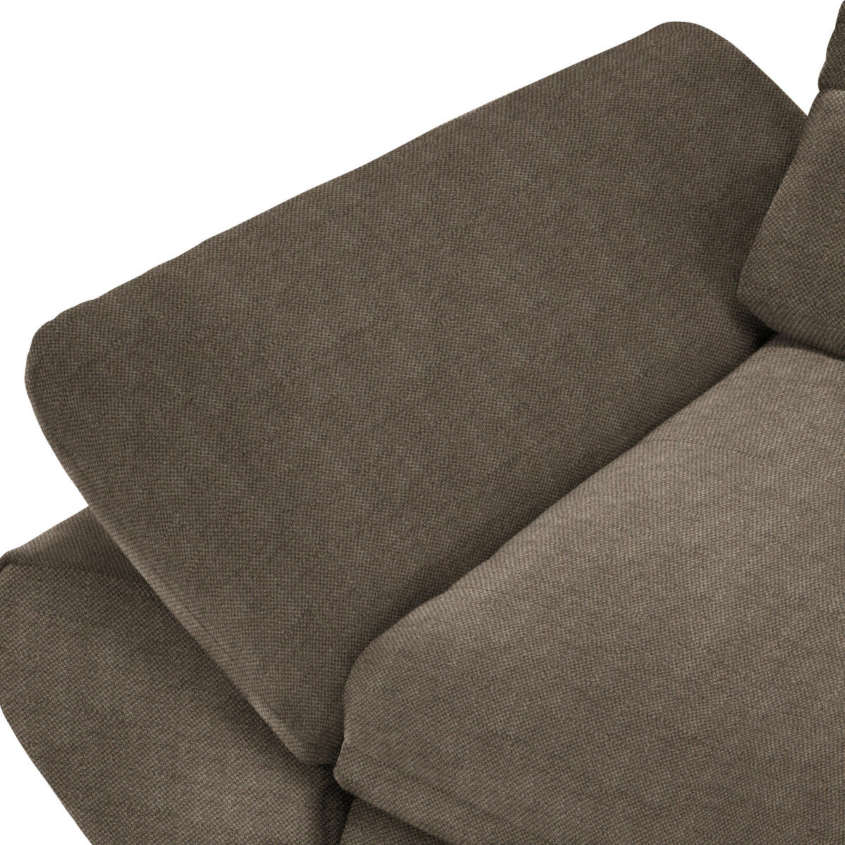ECKSOFA  in Flachgewebe Braun  341/204 cm  - Schwarz/Braun, Design, Textil/Metall (341/204cm) - Xora