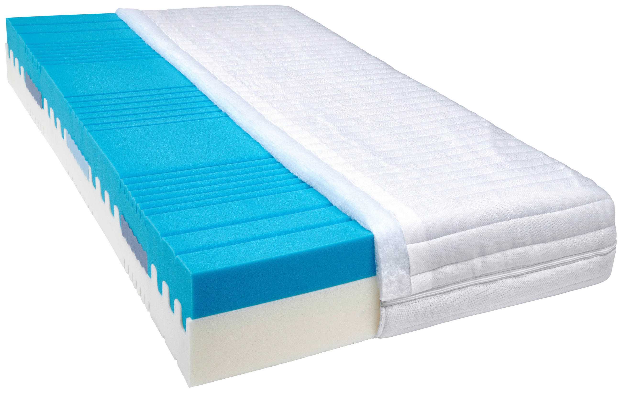 KALTSCHAUMMATRATZE 100/200 cm Höhe ca. 20 cm  - Weiß, Basics, Textil (100/200cm) - Sleeptex