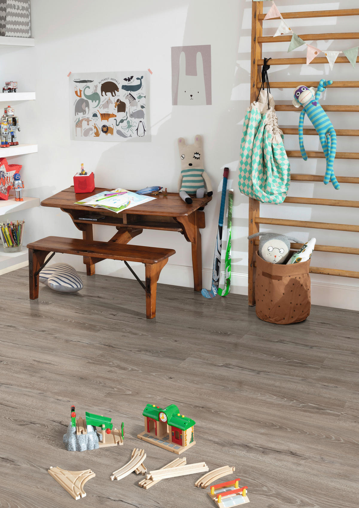 DESIGNBODEN Panora Eiche grau EGGER Aquadura  - Eichefarben/Grau, KONVENTIONELL, Holzwerkstoff (129.2/19.3/0.75cm) - Egger Holzwerkstoffe
