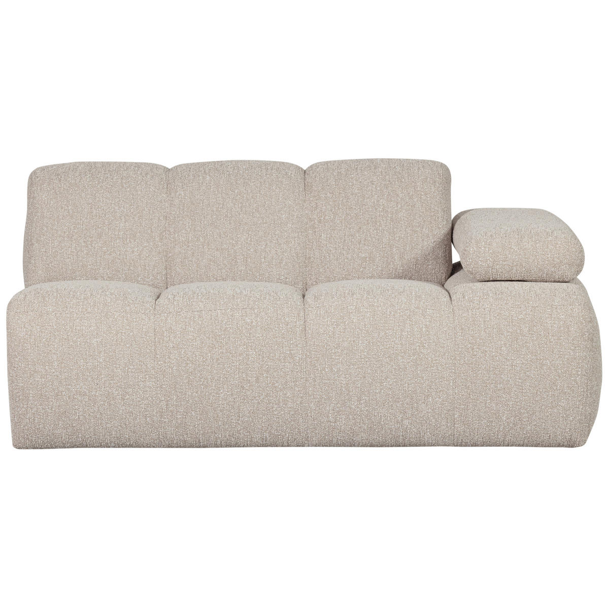SOFAELEMENT Mojo in Bouclé Beige  - Beige/Schwarz, MODERN, Kunststoff/Textil (164/74/97cm) - Livetastic