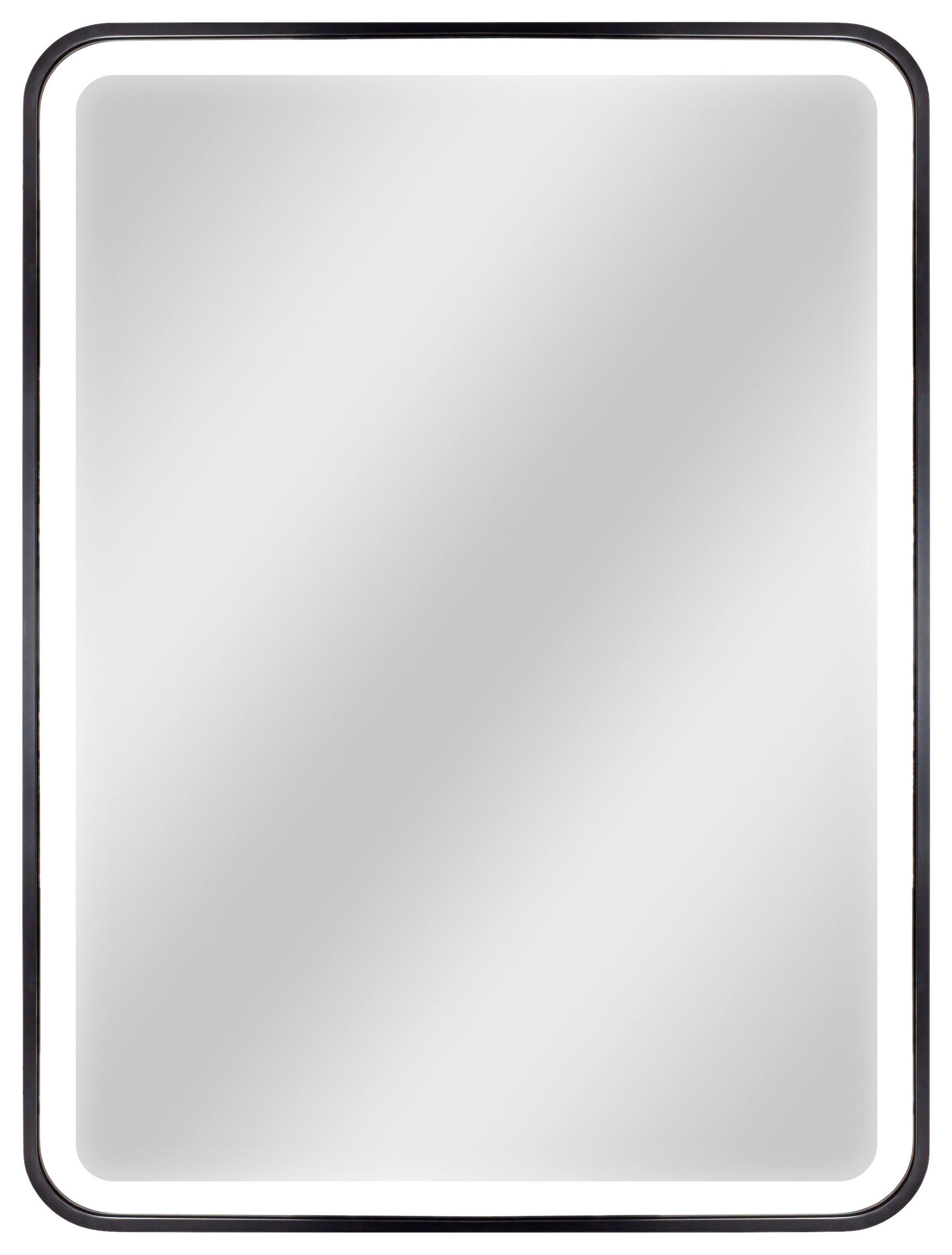 BADEZIMMERSPIEGEL 60/80/4 cm  - Schwarz, MODERN, Glas/Metall (60/80/4cm) - MID.YOU