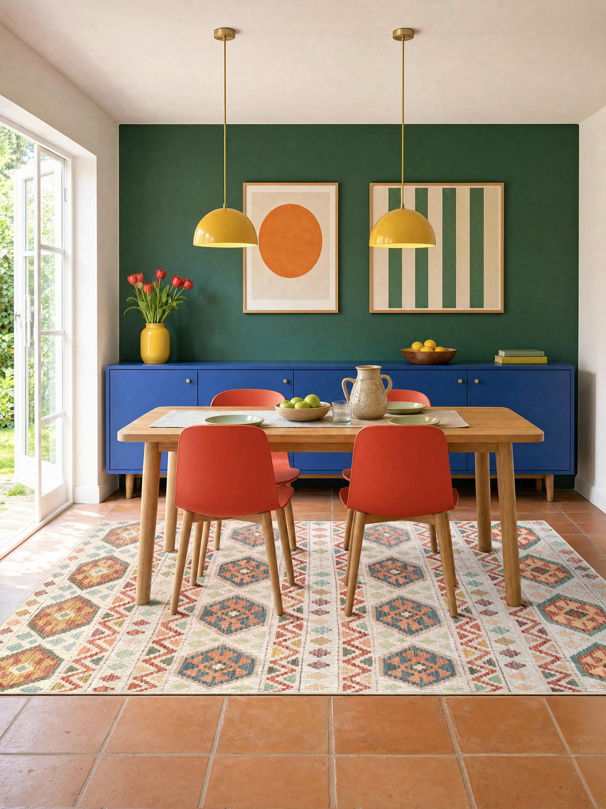 VINTAGE-TEPPICH Ondea Ramizh 160/230 cm  in Terracotta, Perlmutt, Graublau  - Graublau/Perlmutt, LIFESTYLE, Kunststoff/Textil (160/230cm) - Lindorug