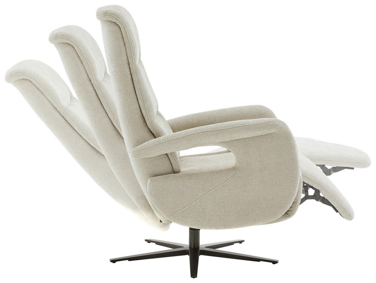 RELAXSESSEL Dieter Knoll Chenille    - Hellgrau/Schwarz, Design, Textil/Metall (71/110/83cm) - Dieter Knoll