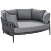 LOUNGEBETT 165/69/144 cm Aluminium  - Anthrazit, Design, Textil/Metall (165/69/144cm) - Amatio