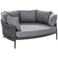 LOUNGEBETT 165/69/144 cm Aluminium  - Anthrazit, Design, Textil/Metall (165/69/144cm) - Amatio