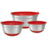 Rührschüsselset 3-teilig - Edelstahlfarben/Rot, Basics, Kunststoff/Metall (18+21+25cm) - Homeware Rührschüsselset 3-teilig - Edelstahlfarben/Rot, Basics, Kunststoff/Metall (18+21+25cm) - Homeware