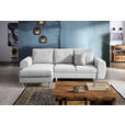 ECKSOFA Creme Webstoff  - Creme/Naturfarben, KONVENTIONELL, Holz/Textil (145/250cm) - Carryhome