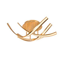 PLAFONIERĂ CU LED - auriu, Design, metal (73/73/20cm)